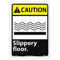 Nmc Caution Slippery Floor Sign, CGA34RB CGA34RB