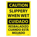 Nmc Caution Slippery When Wet Sign - Bilingual, ESC57PC ESC57PC