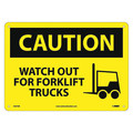 Nmc Caution Watch Out For Forklift Trucks Sign, C637AB C637AB