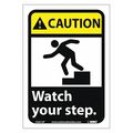 Nmc Caution Watch Your Step Sign, CGA12P CGA12P