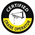 Nmc Certified Crane Operator Hard Hat Emblem, Pk25, Color: Black, White HH105R