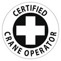 Nmc Certified Crane Operator Hard Hat Emblem, Pk25, Material: Reflective Vinyl Sheeting HH34R
