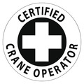 Nmc Certified Crane Operator Hard Hat Label, Pk25 HH34