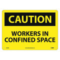 Nmc Caution Workers In Confined Space Sign, C659AB C659AB