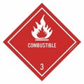 Nmc Combustible 3 Dot Placard Label, Pk25 DL9AP