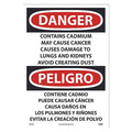 Nmc Contains Cadmium May Cause Cancer Sign - Bilingual, ESD29PC ESD29PC