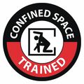 Nmc Confined Space Trained Hard Hat Label, Pk25 HH142