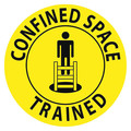 Nmc Confined Space Trained Hard Hat Label, Pk25, Material: Pressure Sensitive Vinyl HH69