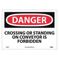 Nmc Crossing Or Standing On Conveyor Is Sign D406PB