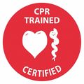 Nmc CPR Trained Certified Hard Hat Emblem, Pk25 HH70