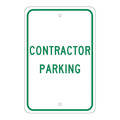 Nmc Contractor Parking Sign, TM50J TM50J