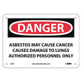 Nmc Danger Asbestos May Cause Cancer Sign, D22A D22A
