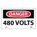 Nmc Danger 480 Volts Label, Pk5, D101AP D101AP