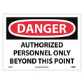 Nmc Danger Authorized Personnel Only Beyond This Point Sign, D642PB D642PB