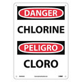 Nmc Danger Chlorine Sign - Bilingual, ESD658AB ESD658AB