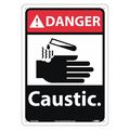Nmc Danger Caustic Sign, DGA35RB DGA35RB