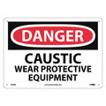 Nmc Danger Caustic Wear Protective Equipment, 10 in Height, 14 in Width, Rigid Plastic D238RB