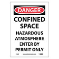 Nmc Danger Confined Space Permit Required Sign, D163P D163P