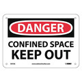 Nmc Danger Confined Space Keep Out Sign, D372A D372A