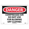 Nmc Danger Compressed Air Do Not Use Sign, D486RB D486RB