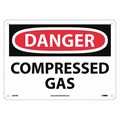 Nmc Danger Compressed Gas Sign, D245RB D245RB