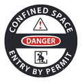 Nmc Danger Confined Space Entry By Permit, WF0636SW WF0636SW