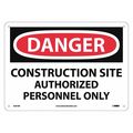 Nmc Safety Sign, Construction Site, Rigid Plastic, 10 in x 14 in D247RB