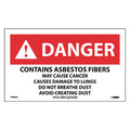Nmc Danger Contains Asbestos Fibers Dust Warning Label PRD820