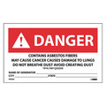 Nmc Danger Contains Asbestos Fibers Generator Info Warning Label PRD920