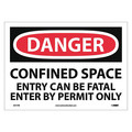 Nmc Danger Confined Space Permit Required Sign, D371PB D371PB