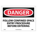 Nmc Danger Confined Space Sign, D277PB D277PB