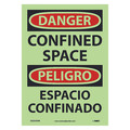 Nmc Danger Confined Space Sign - Bilingual, GESD100PB GESD100PB