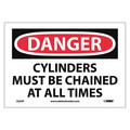 Nmc Danger Cylinders Must Be Chained At All Times Sign, D254P D254P