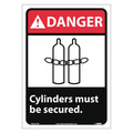 Nmc Danger Cylinders Must Be Secured Sign, DGA37PB DGA37PB