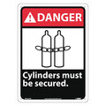 Nmc Danger Cylinders Must Be Secured Sign, DGA37RB DGA37RB