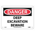 Nmc Danger Deep Excavation Beware Sign, D256R D256R