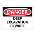 Nmc Danger Deep Excavation Beware Sign, D256RB D256RB