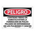Nmc Danger Contains Asbestos Sign - Spanish, SPD640AB SPD640AB