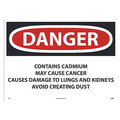 Nmc Danger Contains Cadmium May Cause Cancer Sign, Width: 28" D29PD