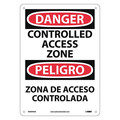 Nmc Danger Controlled Access Zone Sign - Bilingual, ESD694AB ESD694AB