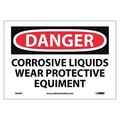 Nmc Danger Corrosive Liquids Sign, D424P D424P