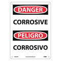 Nmc Danger Corrosive Sign - Bilingual, ESD659RB ESD659RB