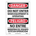 Nmc Danger Do Not Enter Equipment Operating Sign - Bilingual, ESD656AB ESD656AB