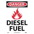 Nmc Danger Diesel Fuel Sign, D644RB D644RB