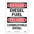 Nmc Danger Diesel Fuel Sign - Bilingual, ESD427RB ESD427RB