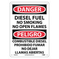 Nmc Danger Diesel Fuel Sign - Bilingual, ESD467RB ESD467RB