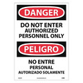 Nmc Danger Do Not Enter Sign - Bilingual, ESD200PC ESD200PC