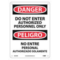 Nmc Danger Do Not Enter Sign - Bilingual, ESD200RB ESD200RB