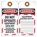 Nmc Danger Do Not Operate Equipment Lock-Out Tag, Pk25 LOTAG11-25