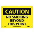 Nmc Caution No Smoking Beyond This Point Sign, C51R C51R